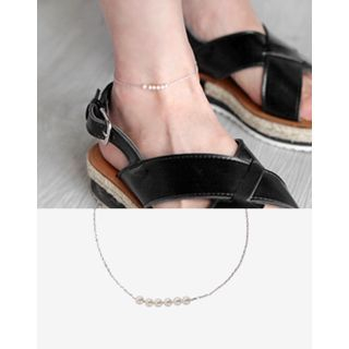UPTOWNHOLIC Faux-Pearl Ankle Bracelet