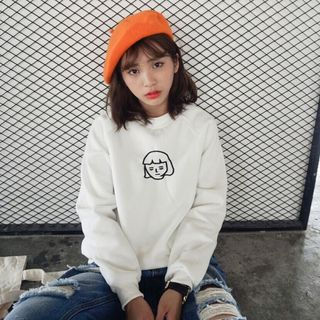 HotBlock Embroidered Fleece-lined Pullover