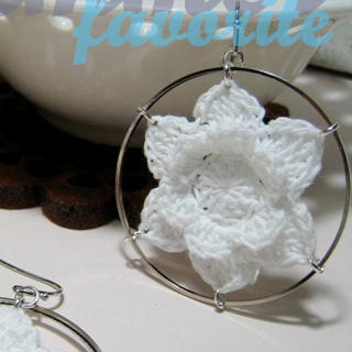 MyLittleThing Vintage Lace Flower Circle Earrings