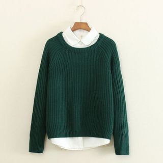 Mushi Raglan Round-Neck Sweater