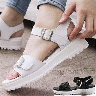 Reneve Platform-Heel Belted Sandals