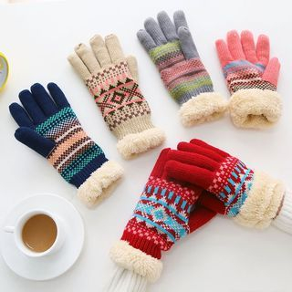 Class 302 Knit Patterned Gloves