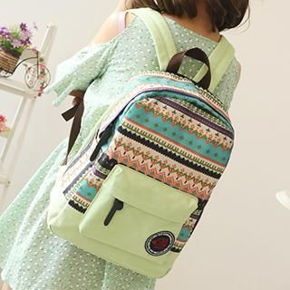 Canvas Love Pattern Backpack