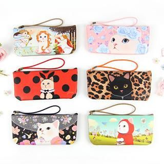 Full House Cat-Print Pouch