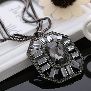 Glitglow Jeweled Cutout Necklace