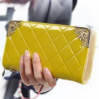 Pennyshine Faux-Leather Metal-Accent Quilted Wallet
