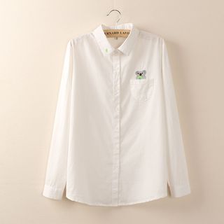Tangi Kaola Embroidered Long-Sleeve Shirt