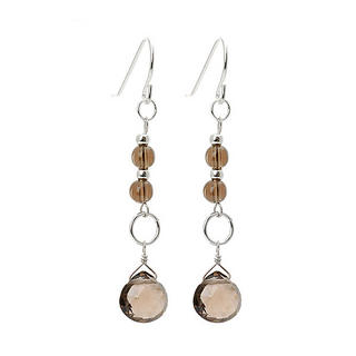 Keleo Silver smoky quartz earrings