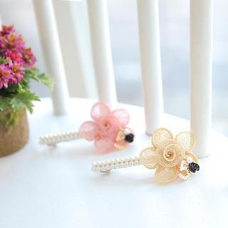 soo n soo Faux Pearl Flower Hair Pin