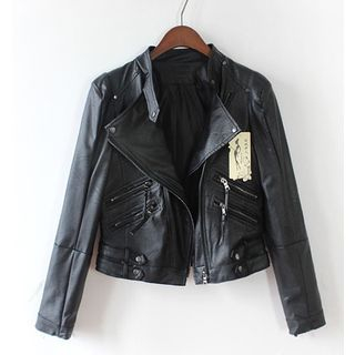 trendedge Faux Leather Biker Jacket