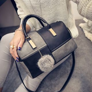 Lamia Faux-Leather Boston Bag