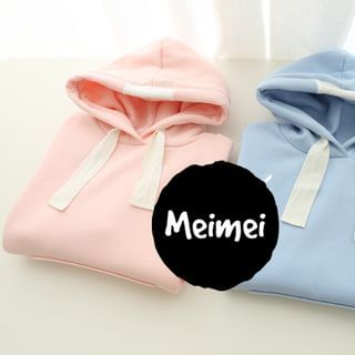 Meimei Paper Clip Embroidered Hood Sweatshirt