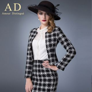 Aision Set: Plaid Jacket + Skirt