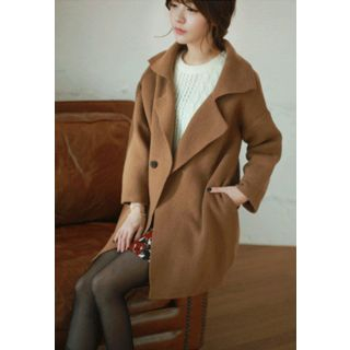 MyFiona One-Button Wool Blend Knit Coat