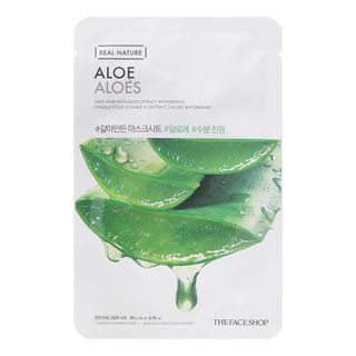 THE FACE SHOP - Real Nature Face Mask 1pc (20 Types) 20g Aloe