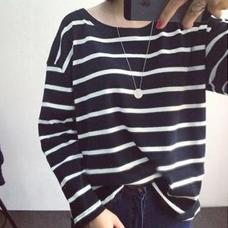Bloombloom Long-Sleeve Striped T-Shirt
