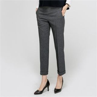 MAGJAY Cuff-Hem Zip-Side Dress Pants