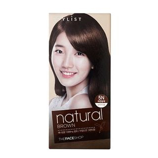 The Face Shop Stylist Silky Hair Color Cream (#5N Natural Brown) 130ml No.5N - Natural Brown