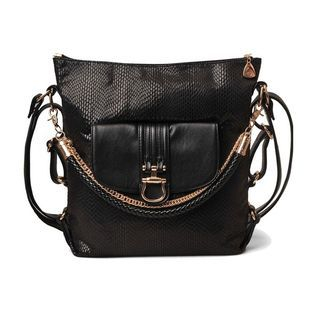 Secret Garden Faux-Leather Snakeskin Convertible Shoulder Bag