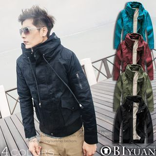 OBI YUAN Fleece-Lined Stand-Collar Jacket