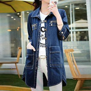 Fashion Street Long Denim Jacket