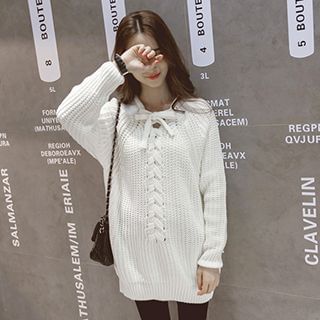 Hamoon Lace-Up Sweater