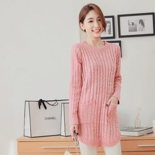 Tokyo Fashion Cable Knit Long Sweater