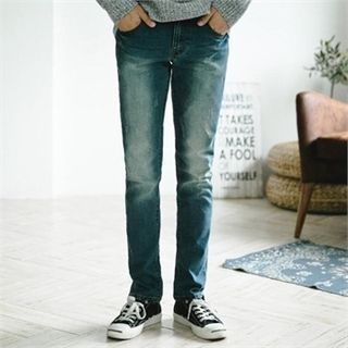 STYLEMAN Straight-Cut Washed Jeans