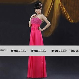 Bridal Workshop Strapless Sequined Long Evening Gown
