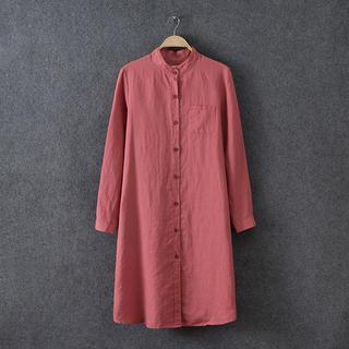 Rosadame Long-Sleeve Shirt Dress