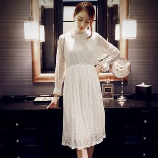 Sherbo Long-Sleeve Lace Dress