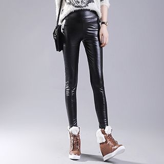 Fashion Street Faux Leather Skinny Pants