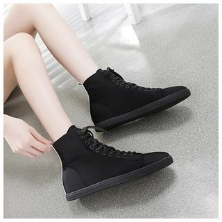 EUNICE High-Top Lace-Up Sneakers