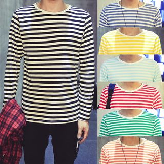 Dubel Long-Sleeve Striped T-Shirt