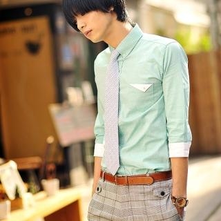Button-Down 3/4 Sleeve Shirt
