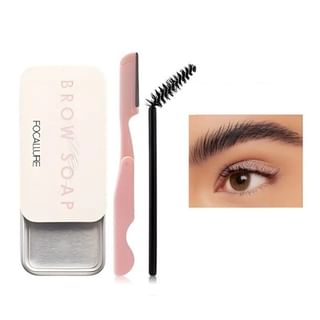 FOCALLURE - Brow Styling Soap with Brush & Knife - Augenbrauenkit