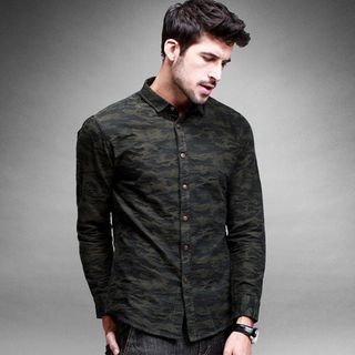 Quincy King Camouflage Long-Sleeve Shirt