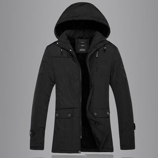 RUYA Fleece-Lined Hooded Zip Jacket