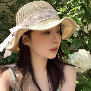 Floral Straw Sun Hat