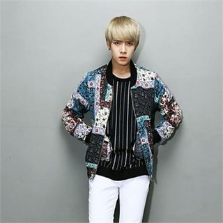 THE COVER Pattern-Printing Zip-Up Jacket