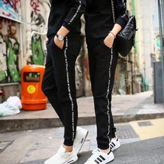 Simpair Lettering Couple Sweatpants