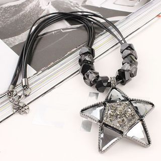 Aokuna Crystal Star Dangle Necklace
