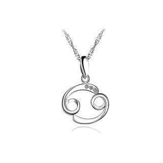 BELEC 925 Sterling Silver Constellation Cancer Pendant with Necklace