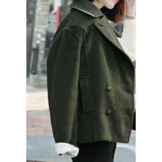 MOROCOCO Wool Blend Double-Breasted Coat