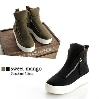 SWEET MANGO Zip-Trim Platform Sneakers