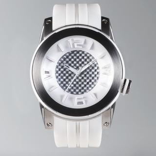 t. watch Stainless Steel Water Resistant Silicon Strap Watch White - One Size