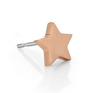 Kenny & co. 14K Rose Gold Plated Steel Star Shape Earring (single) Gold - One Size