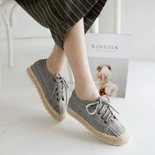 Pangmama Lace Up Flats