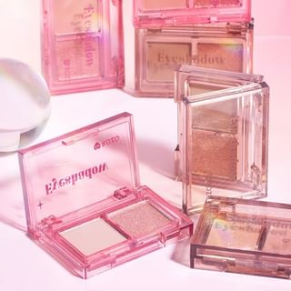 ROZO - Mini Two-Tone Eyeshadow Palette - 4 Types 77# Pure Crystal - 2.4g