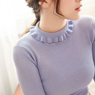 Tokyo Fashion Frilled Knit Pullover